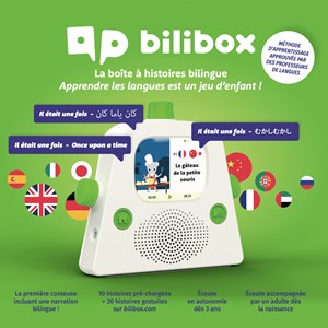 Boîte à Histoires pour Enfant Bilibox -Conteuse d'Eveil aux Langues de 0 à 8 Ans