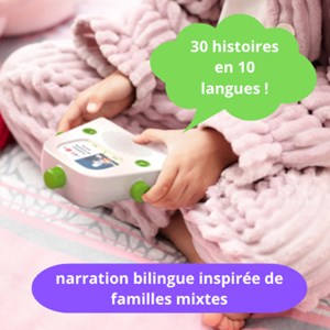Boîte à Histoires pour Enfant Bilibox -Conteuse d'Eveil aux Langues de 0 à 8 Ans