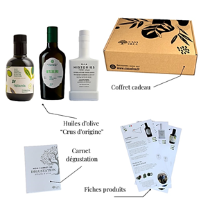 Coffret “crus d’origine” – huiles d’olive de terroirs