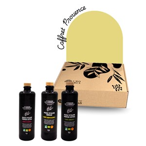 Coffret “100 % français” –  3 huiles d'olive: mûr, noir et vert