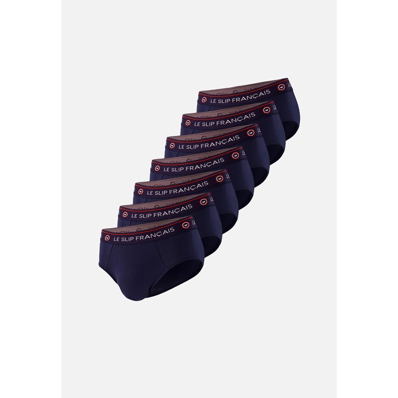 Lot de 7 slips bleu marine en coton - bleu marine