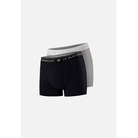 Lot de 2 boxers gris et noir en coton