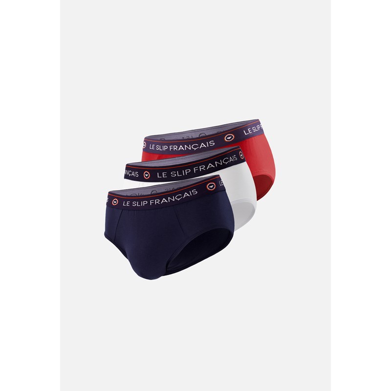 Le Slip Français - Lot de 3 slips en coton  - bleu marine