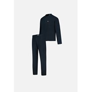 Ensemble pyjama haut et pantalon bleu marine en coton