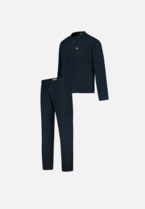 Ensemble pyjama haut et pantalon bleu marine en coton S