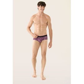 Lot de 2 slips en coton  - prune