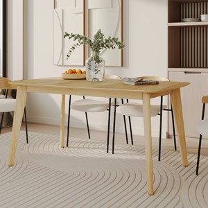 Table 4&nbsp;6 personnes extensible en bois clair 150&nbsp;180 cm - oman