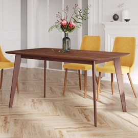 Table 4&nbsp;6 personnes extensible en bois foncé 150&nbsp;180 cm - oman