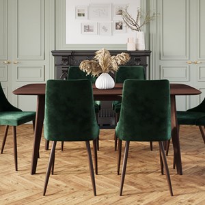 Table 4&nbsp;6 personnes extensible en bois foncé 150&nbsp;180 cm - oman