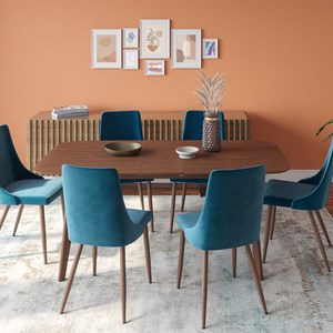 Table 4&nbsp;6 personnes extensible en bois foncé 150&nbsp;180 cm - oman