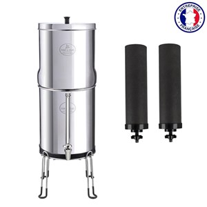 Fontaine à eau par gravité, filtration charbon actif 16 l