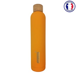 Gourde isotherme inox orange 1 l, vert et bleu