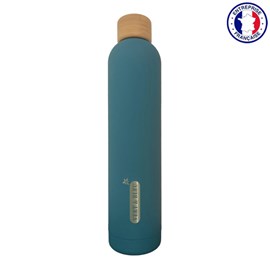 Gourde isotherme inox bleu 1 l, vert et bleu