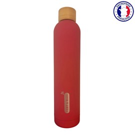 Gourde isotherme inox rose 1 l, vert et bleu