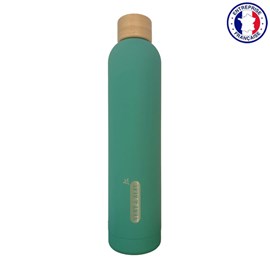 Gourde isotherme inox verte 1 l, vert et bleu