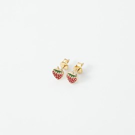 Boucles d'oreilles fraise or