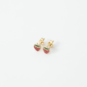 Boucles d'oreilles fraise or