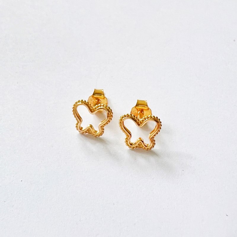Boucles d'oreilles papillon or