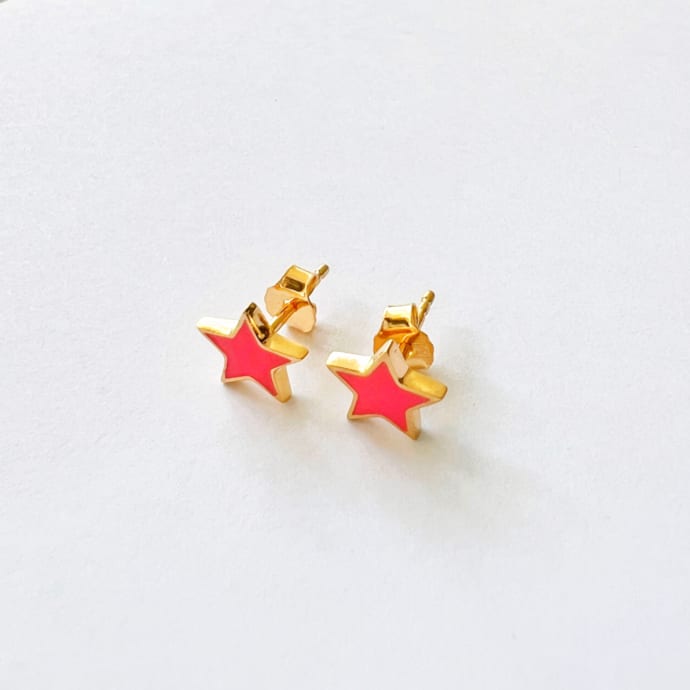 Boucles D'oreilles étoiles Plaquées Or Rose - Thierry Mugler - Neuves Avec étiquettes