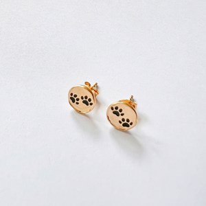 Boucles d'oreilles patte de chien or