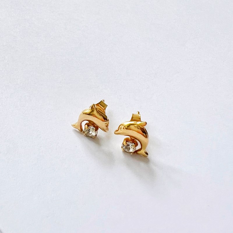 Boucles d'oreilles dauphin or