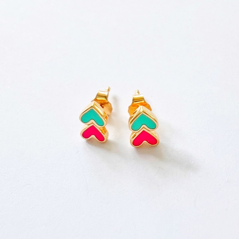 Boucles d'oreilles petits coeurs or