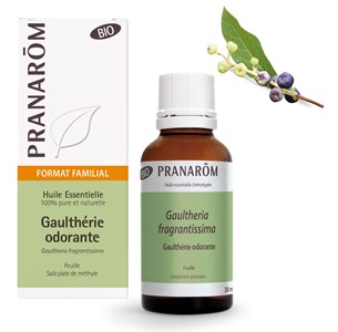 Pranarom - huile essentielle de gaulthérie odorante - grand format - bio - 30 ml
