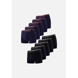 Lot de 10 boxers bleu marine et noir en coton