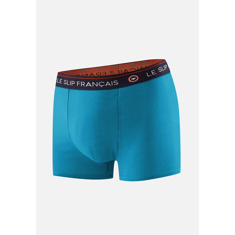 Boxer bleu topaz en coton