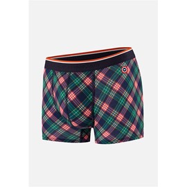 Boxer vert sapin imprimé carreaux tartan