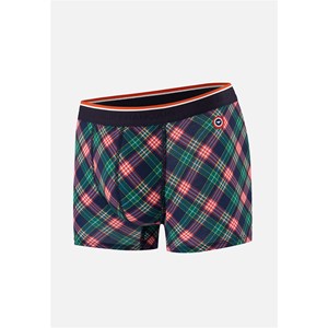 Boxer vert sapin imprimé carreaux tartan S