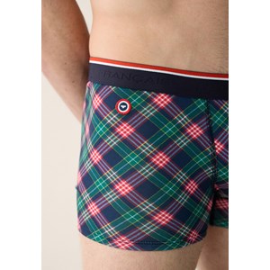 Boxer vert sapin imprimé carreaux tartan S