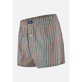 Caleçon matelas vert à rayures en coton