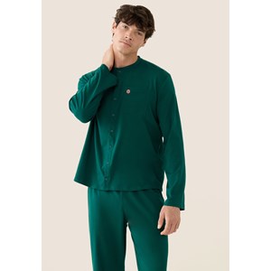 Ensemble pyjama haut et pantalon vert en coton S