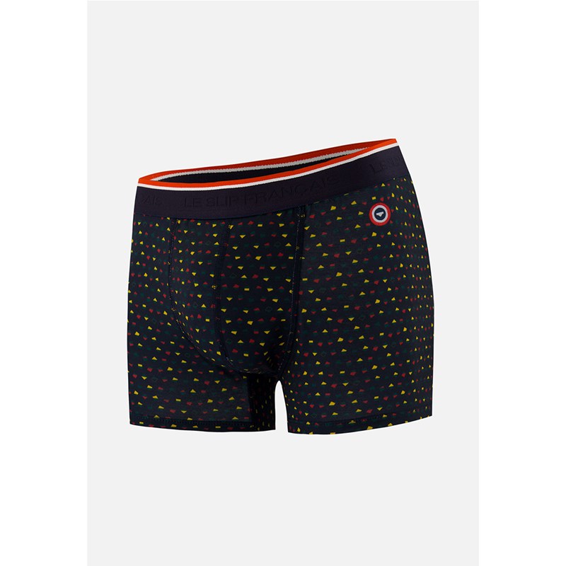 Boxer vert sapin imprimé géométrique