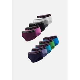 Lot de 10 slips en coton  - multicolore