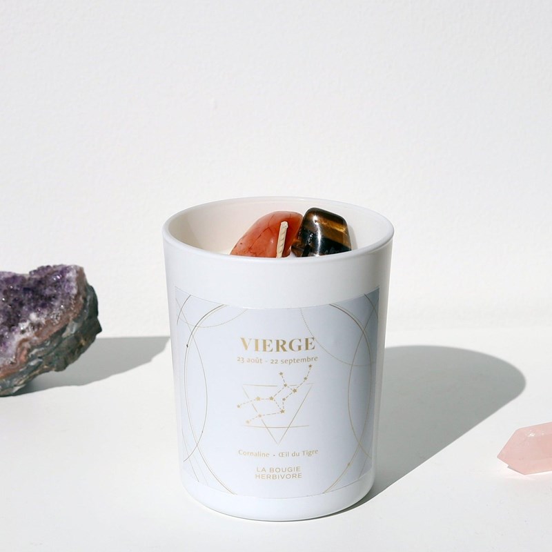 Vierge : cornaline & œil du tigre