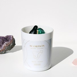 Scorpion : malachite & obsidienne