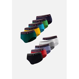 Lot de 10 slips en coton  - multicolore