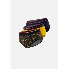 Lot de 3 slips en coton  - bleu marine