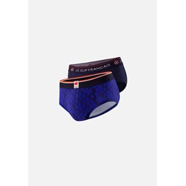 Lot de 2 slips en coton  - bleu marine