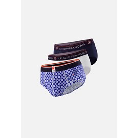 Lot de 3 slips en coton  - bleu marine