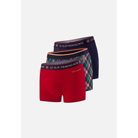 Lot de 3 boxers en coton  - bleu marine