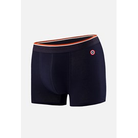 Boxer bleu marine en coton avec cocarde