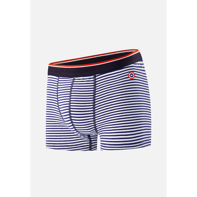 Boxer marinière bleu en coton