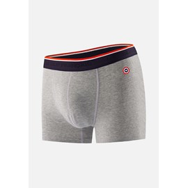 Boxer gris en coton avec cocarde