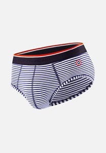 Slip marinière bleu en coton L