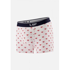 Boxer à coeur rouge en coton