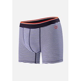 Boxer long marinière bleu en coton