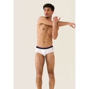 Slip blanc en coton avec cocarde S
